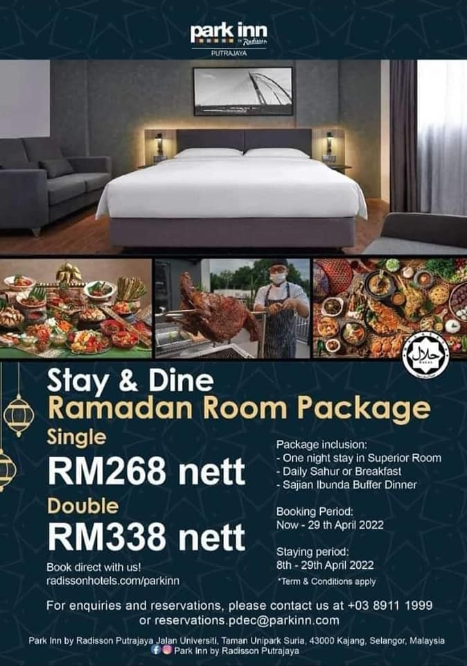 Menginap, Sahur & Iftar di Hotel. Jom Tengok 40 Pakej Staycation Ramadan Yang Menarik Ini Park Inn by Radisson Putrajaya
