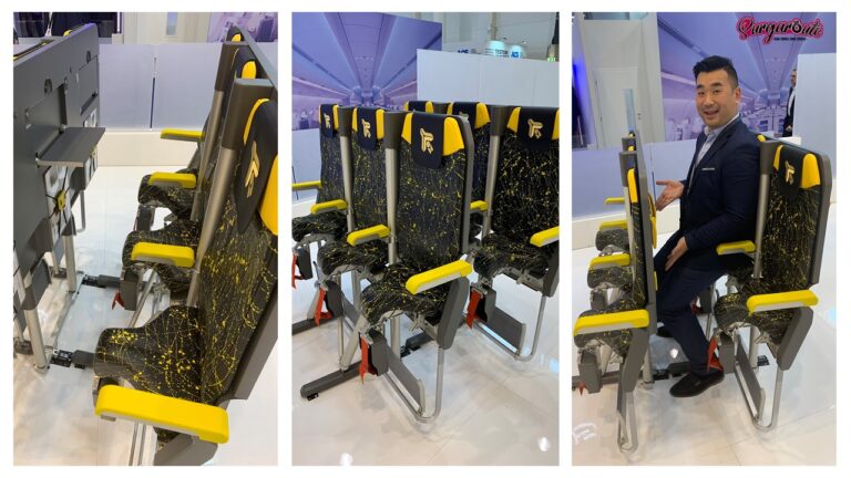 Prototaip Kerusi Ultra-Ekonomi Untuk Pesawat Tambang Murah Diperkenalkan. Duduk Tidak, Berdiri Pun Tidak SamChui